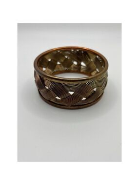 Bronze Copper Woven Bangle Bracelet